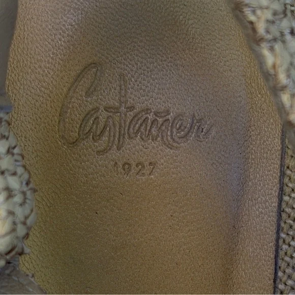Castaner Sandalo in Rafia Adriana Size 38 Chunky Heel Sandals‎ Made In Spain - Picture 5 of 16